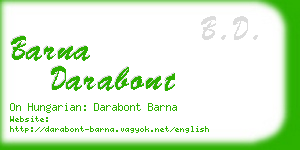 barna darabont business card